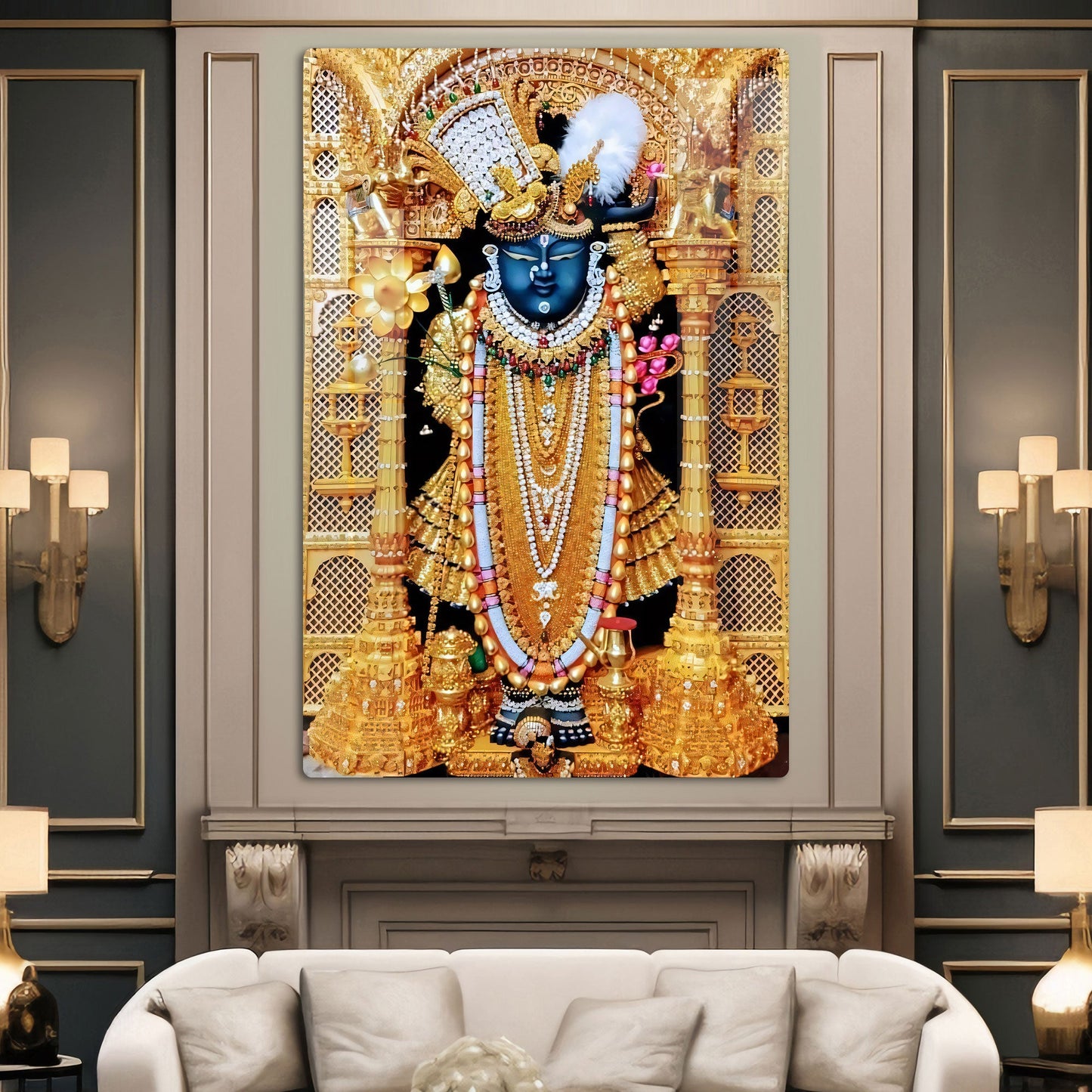 Giriraj Prabhu Wall Art: A Divine and Inspiring Piece
