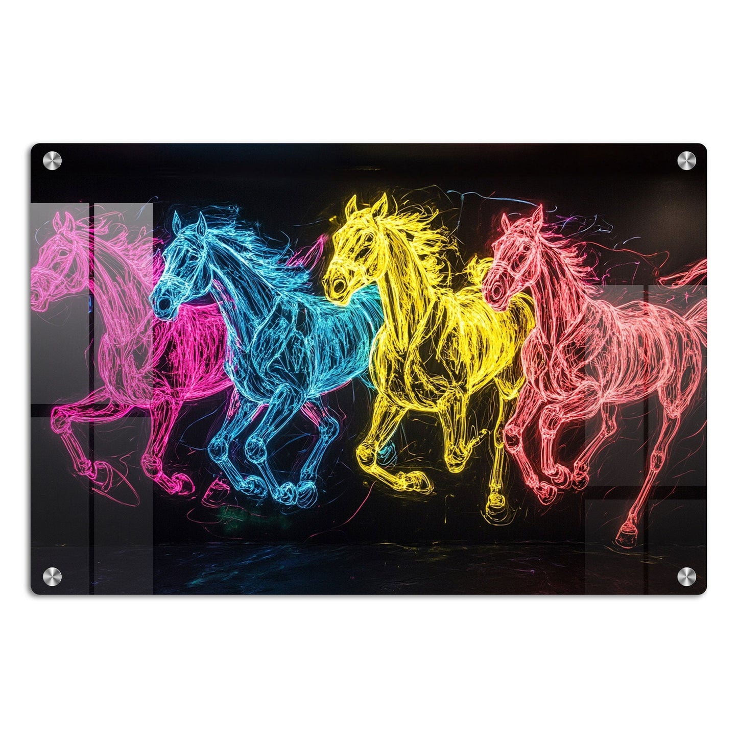 Abstract Horses Wall Art: A Modern and Artistic Piece