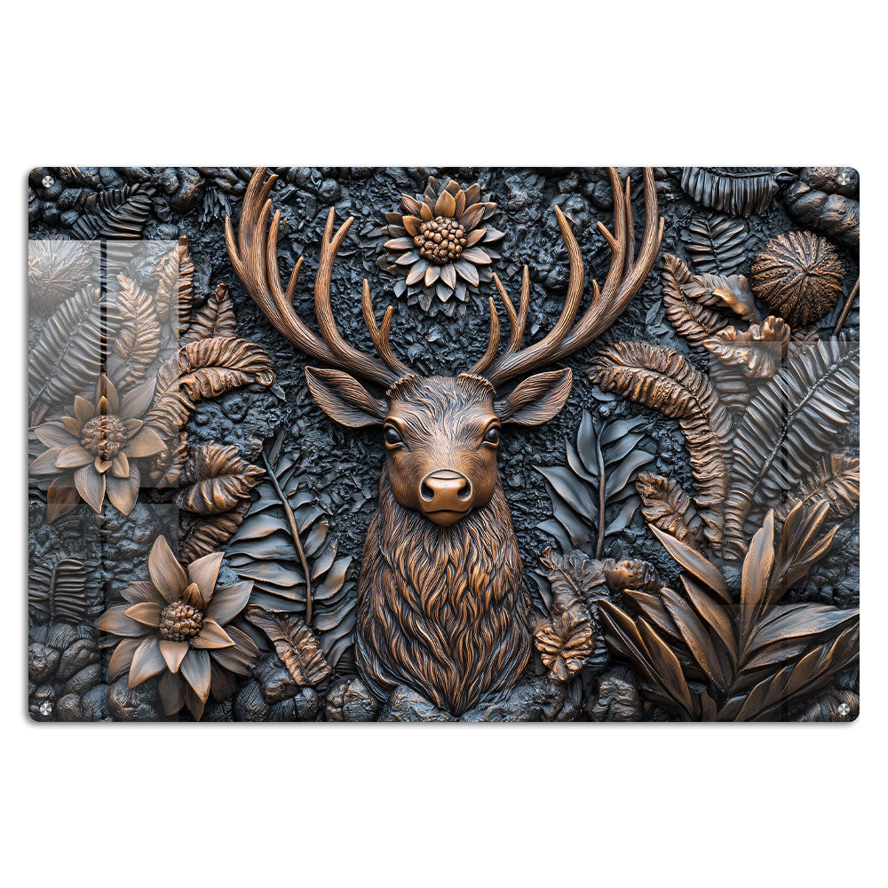 Abstract Bronze Deer Wall Art: A Modern and Elegant Piece