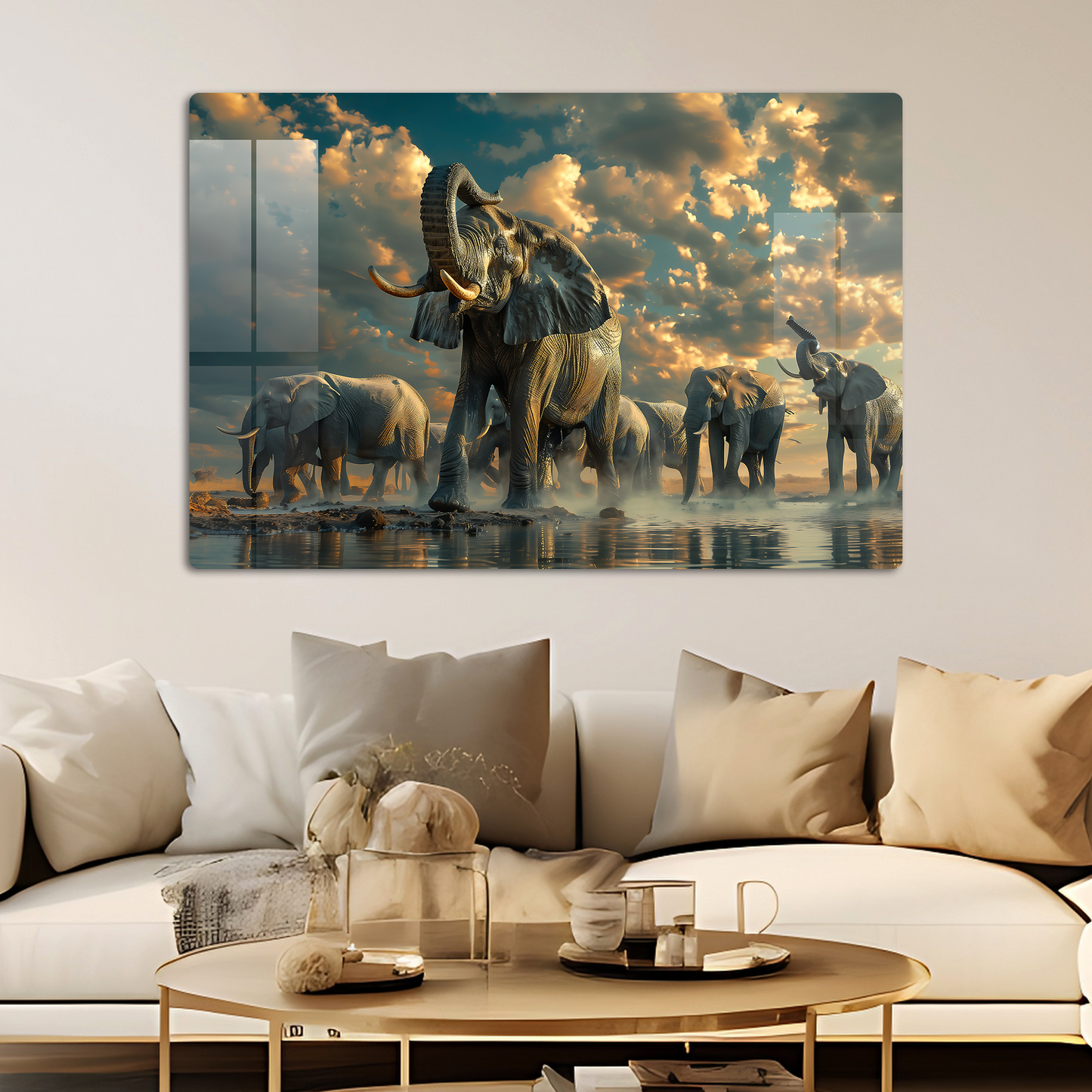 Elephants Premium Acrylic Wall Art