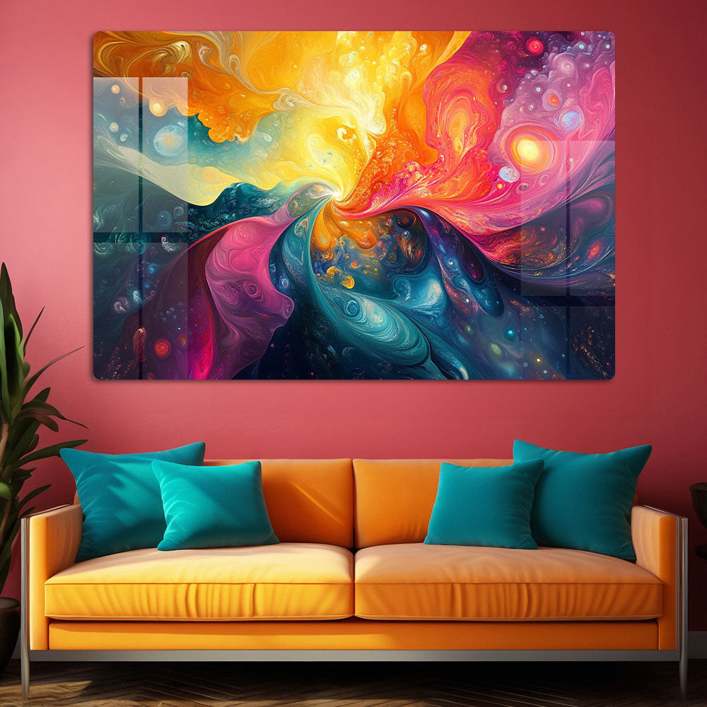 Abstract Flowing Wall Art: A Dynamic and Serene Piece