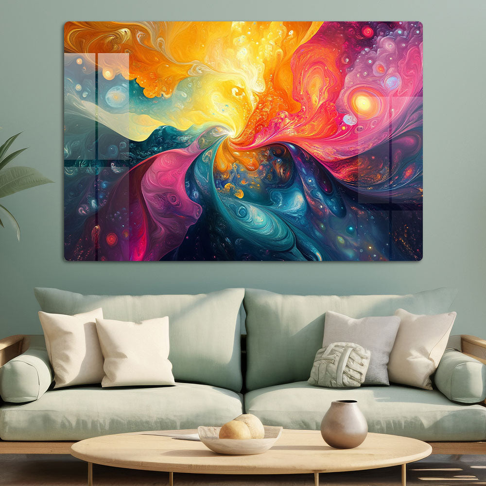 Abstract Flowing Wall Art: A Dynamic and Serene Piece