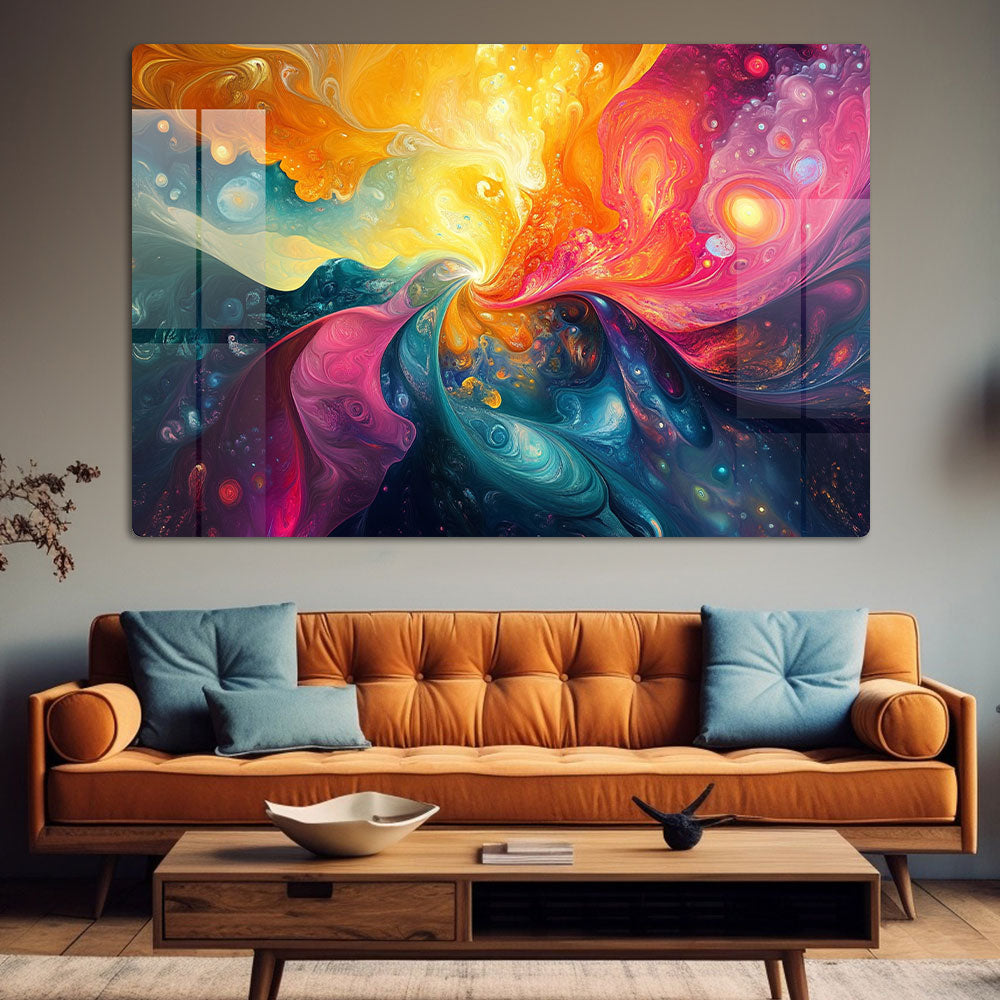 Abstract Flowing Wall Art: A Dynamic and Serene Piece