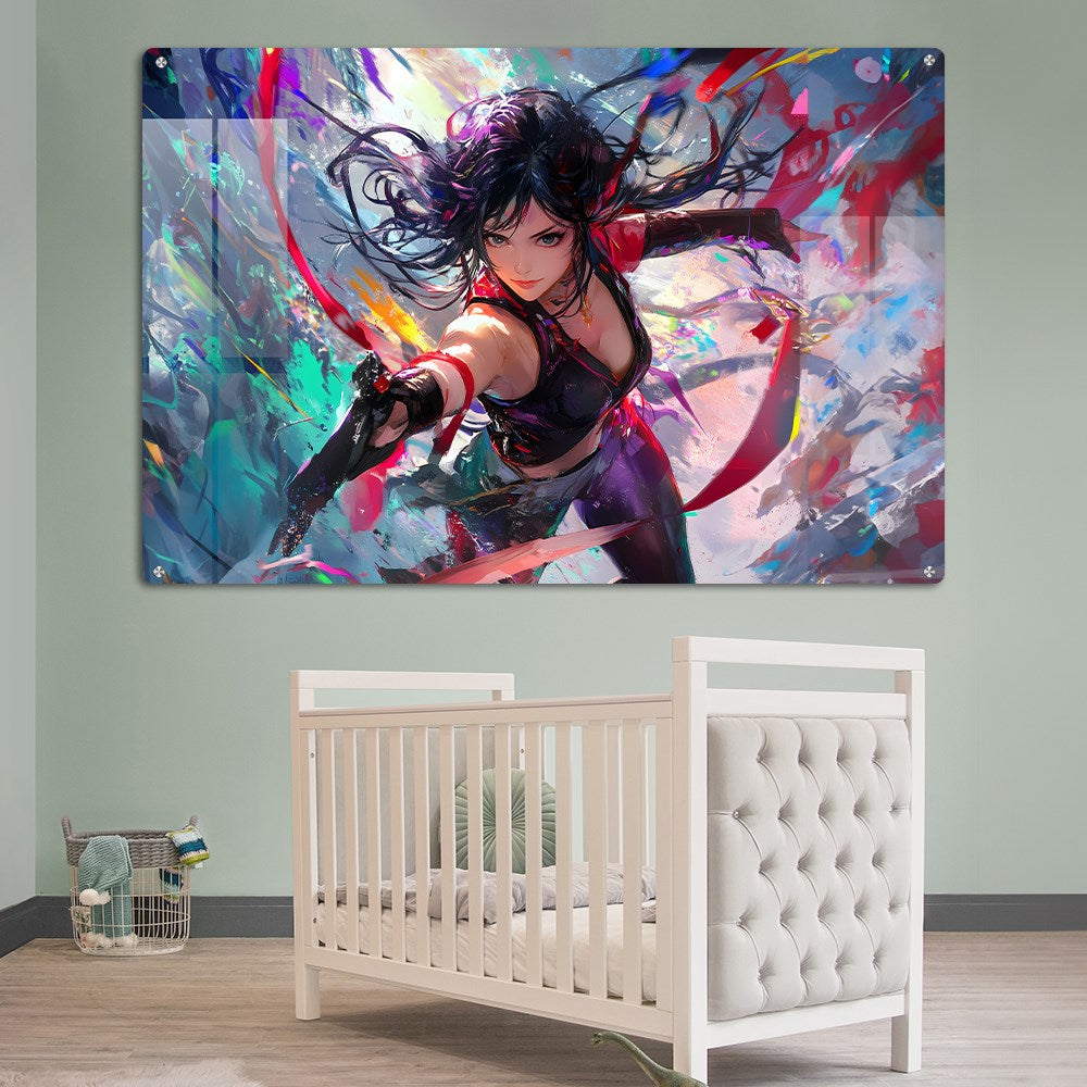Gen Z Beautiful Warrior Anime Wall Art: A Force to Be Reckoned With