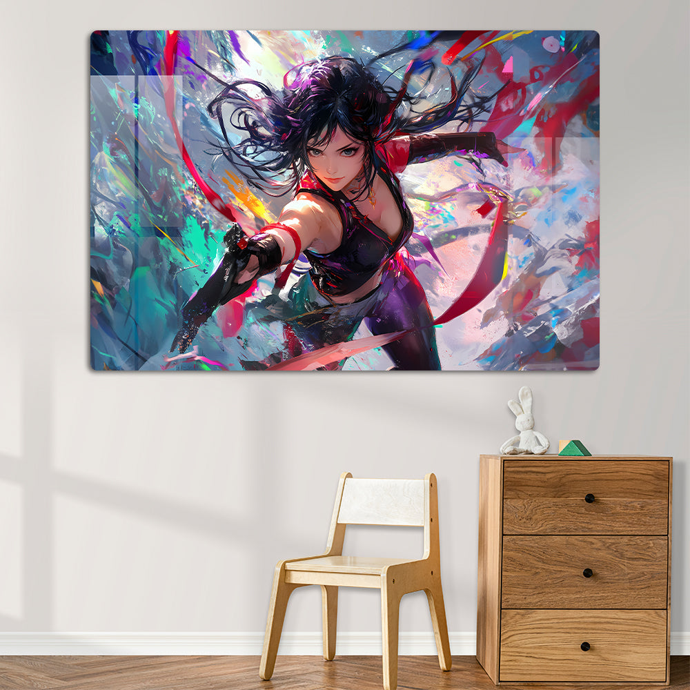 Gen Z Strong Female Warrior Anime Wall Art: A Force to Be Reckoned With