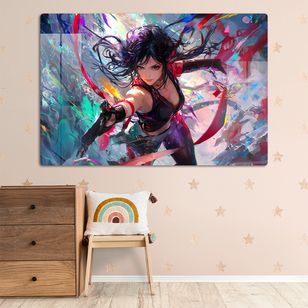 Gen Z Beautiful Warrior Anime Wall Art: A Force to Be Reckoned With