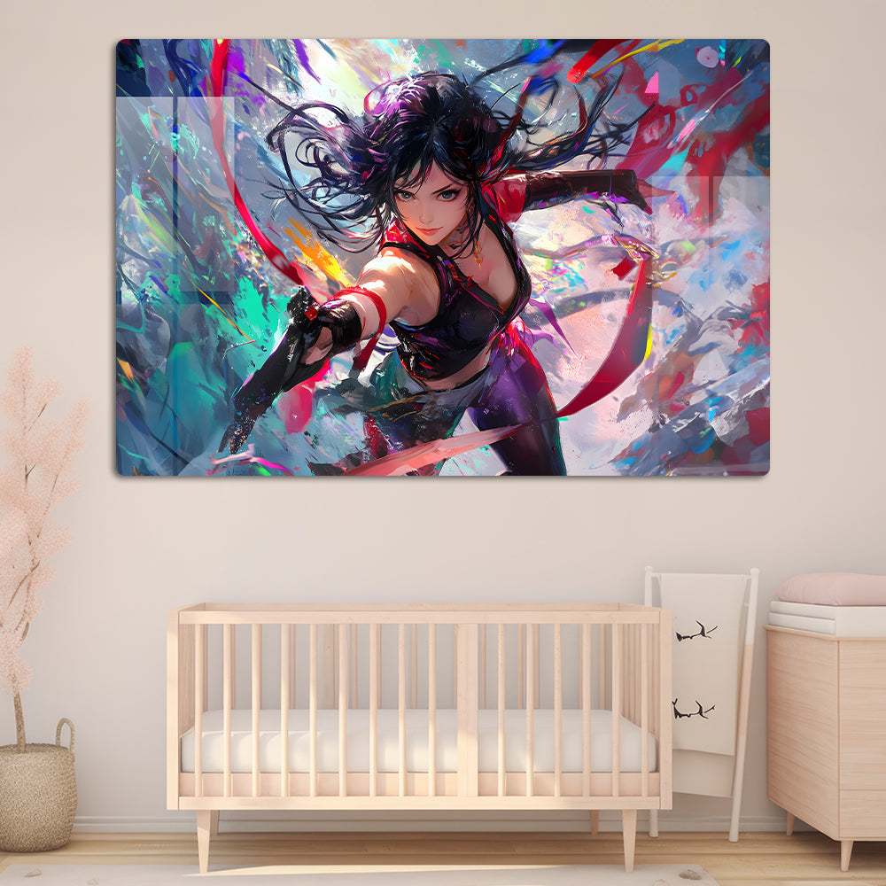 Gen Z Beautiful Warrior Anime Wall Art: A Force to Be Reckoned With