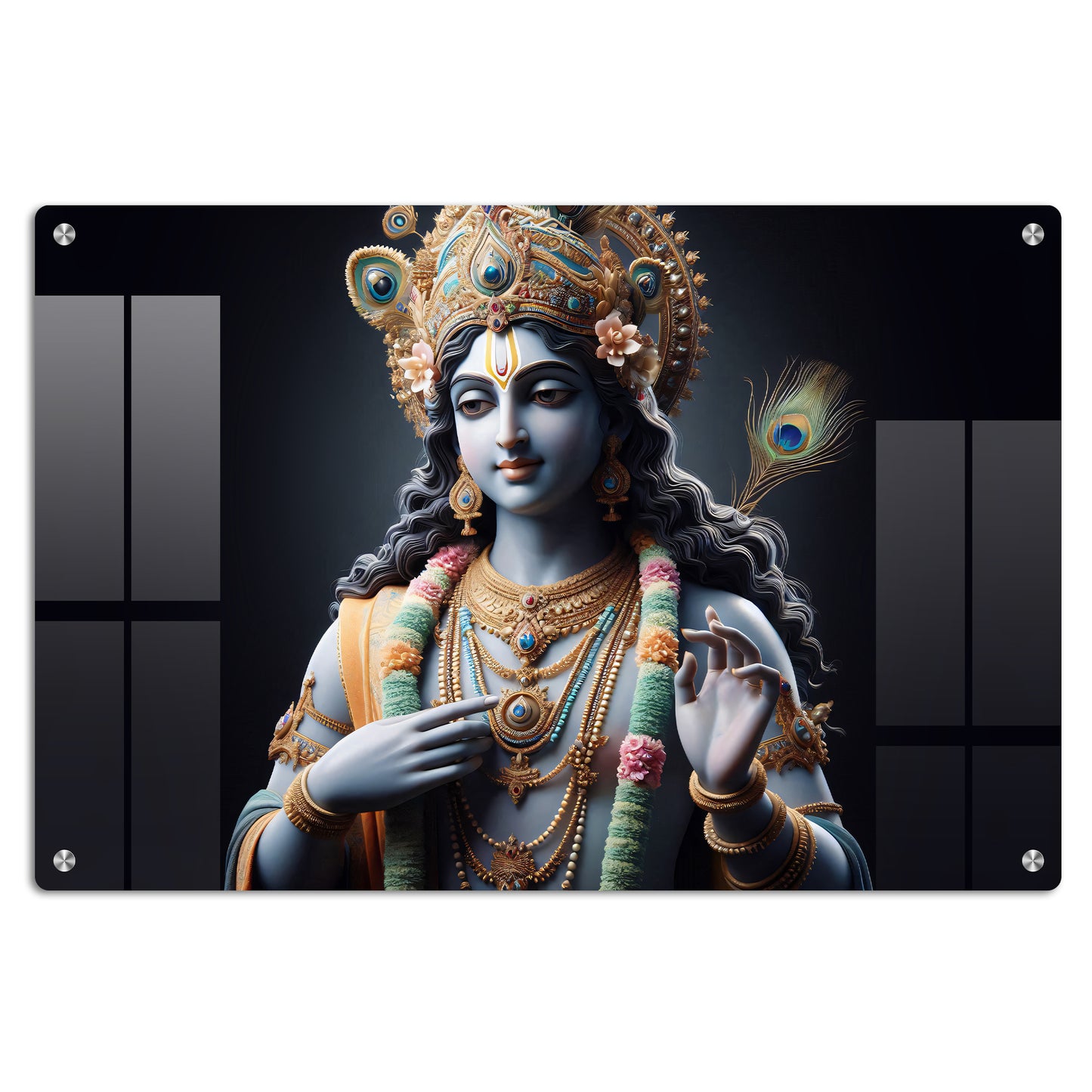 Krishna's Blessings Wall Art: A Divine and Inspiring Piece
