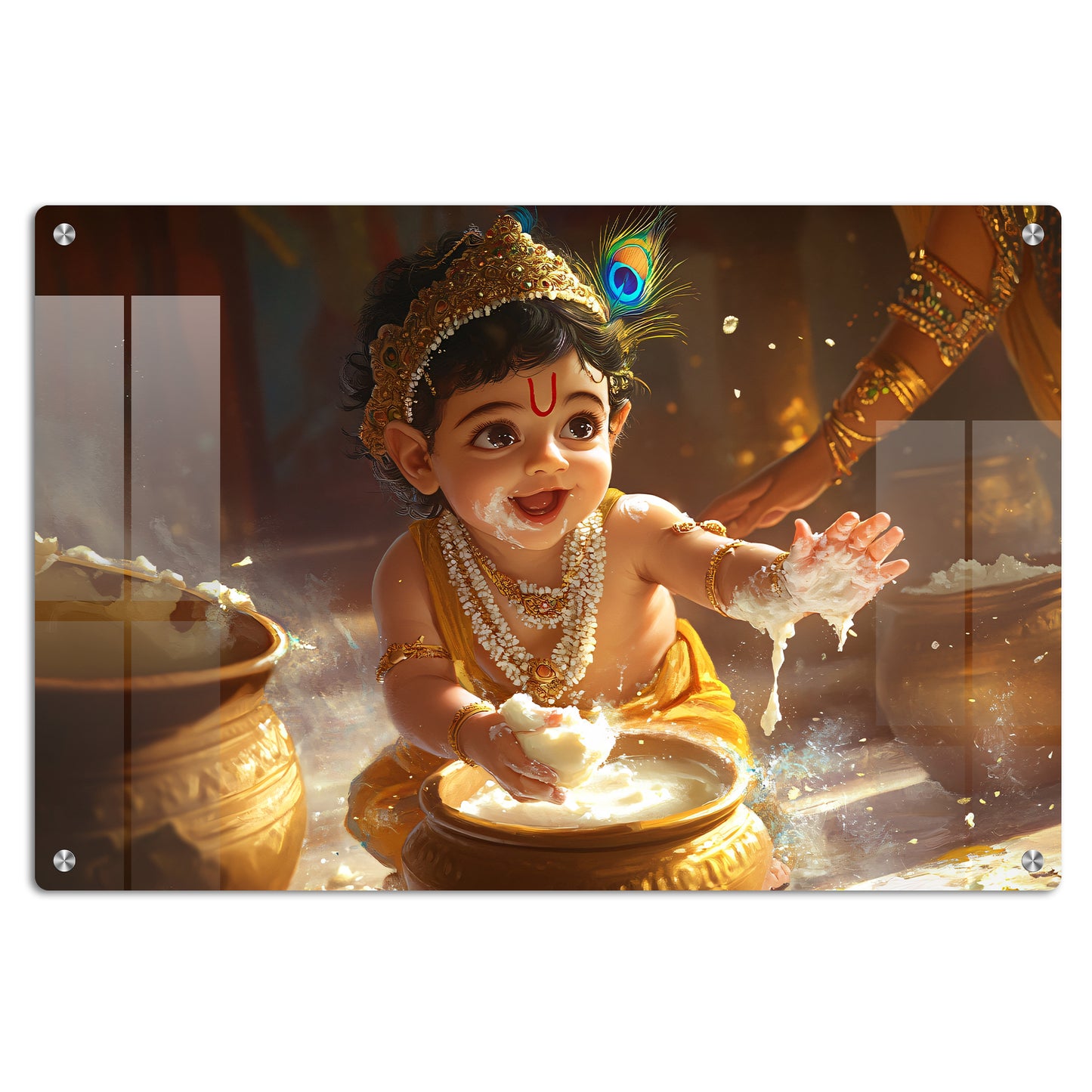 Natkhat Gopal Wall Art: A Divine and Playful Piece