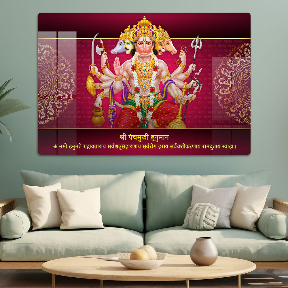 Panchmukhi Hanuman Wall Art: A Powerful and Inspiring Piece