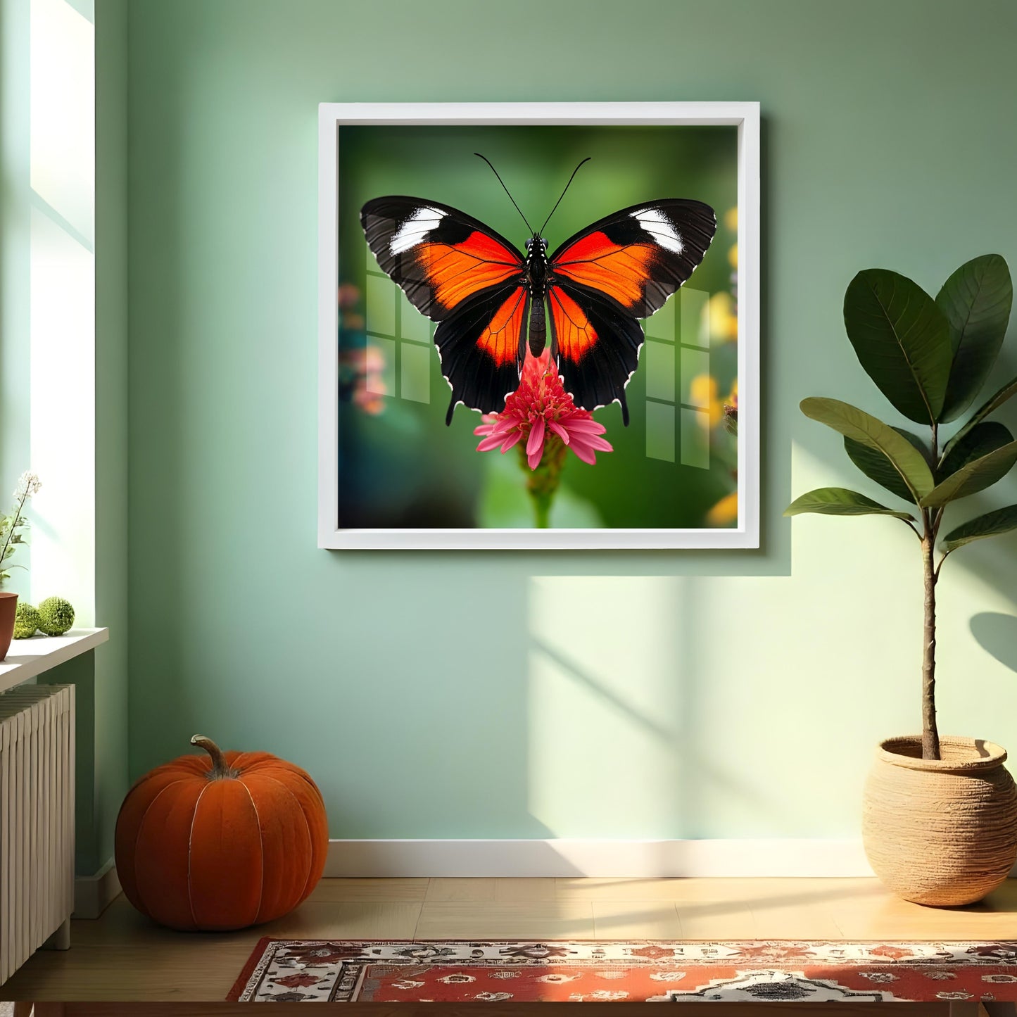 Premium Butterfly Acrylic Wall Painting with Frame for Living Room, Bedroom & Home Decor - Vibrant, Elegant Modern Wall Art