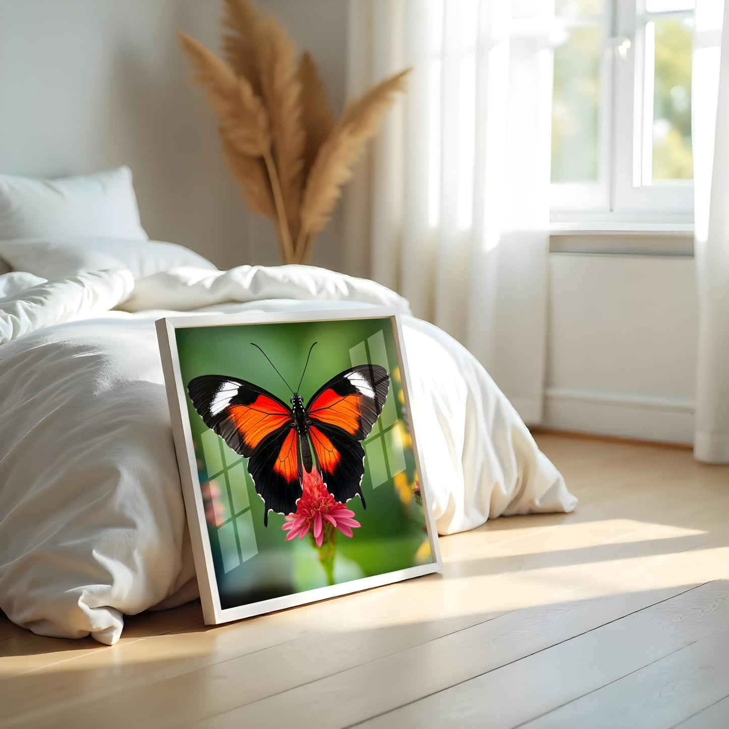 Premium Butterfly Acrylic Wall Painting with Frame for Living Room, Bedroom & Home Decor - Vibrant, Elegant Modern Wall Art