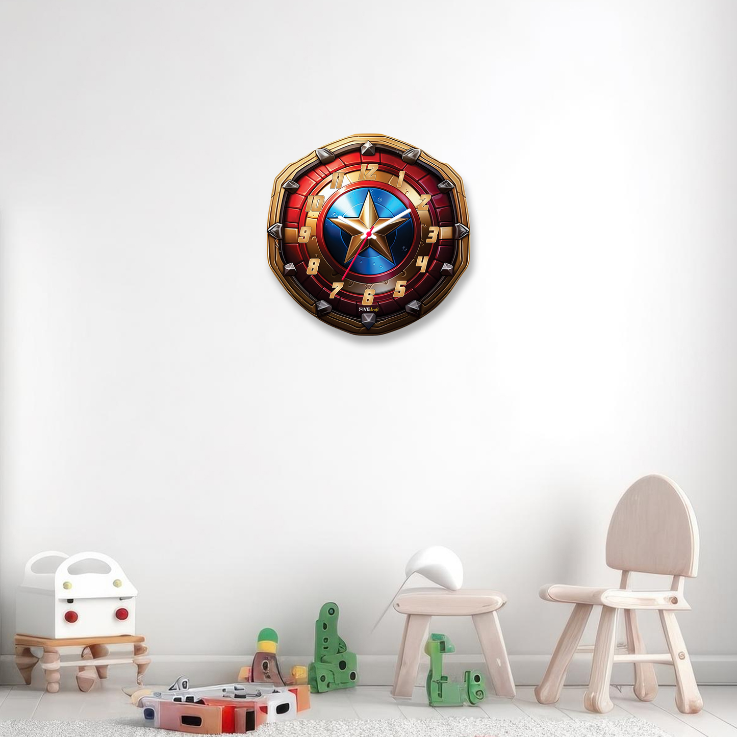 Unleash Your Child's Inner Hero with the Shield Wall Clock!