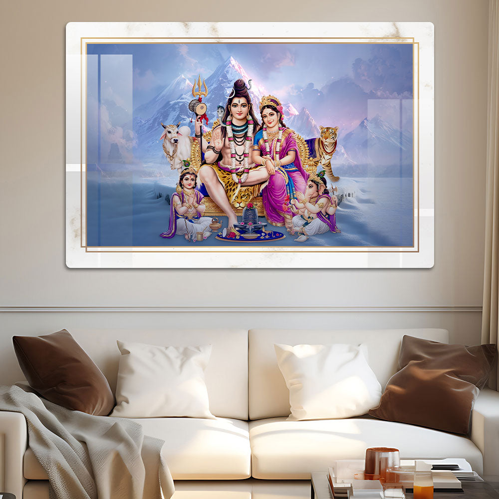Shiv Parvati Wall Art: A Divine and Harmonious Piece