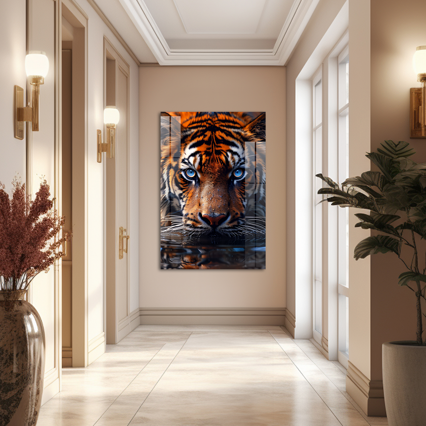 Unleash the Raw Power: High-Resolution Tiger Premium Acrylic Wall Art