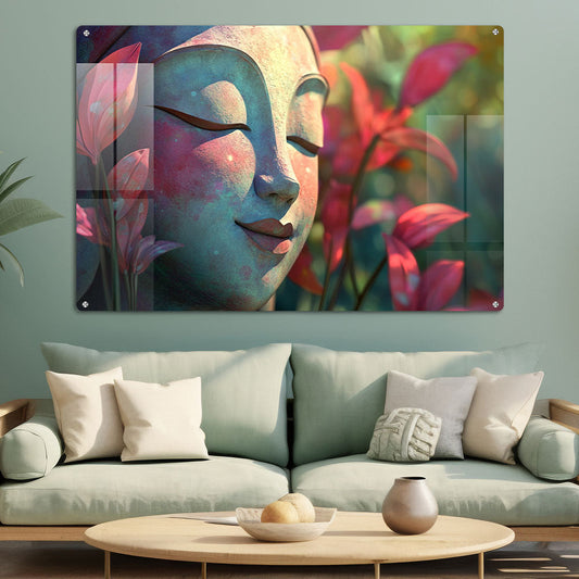 Abstract Buddha Wall Art: A Modern and Serene Piece