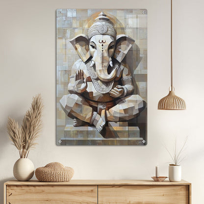 Abstract Ganesha Wall Art: A Modern and Divine Piece



