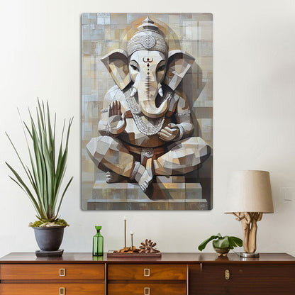 Abstract Ganesha Wall Art: A Modern and Divine Piece