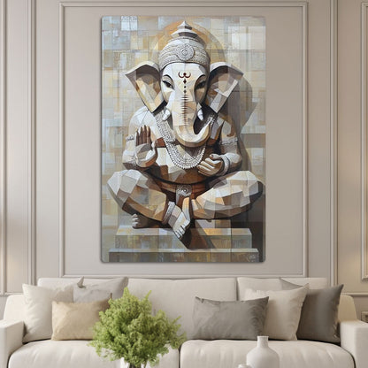 Abstract Ganesha Wall Art: A Modern and Divine Piece