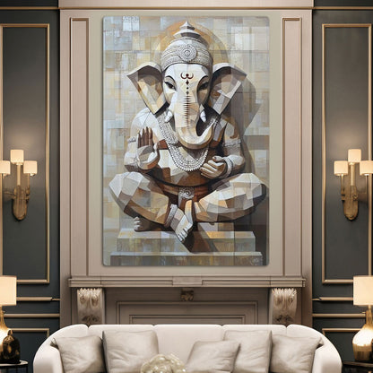 Abstract Ganesha Wall Art: A Modern and Divine Piece