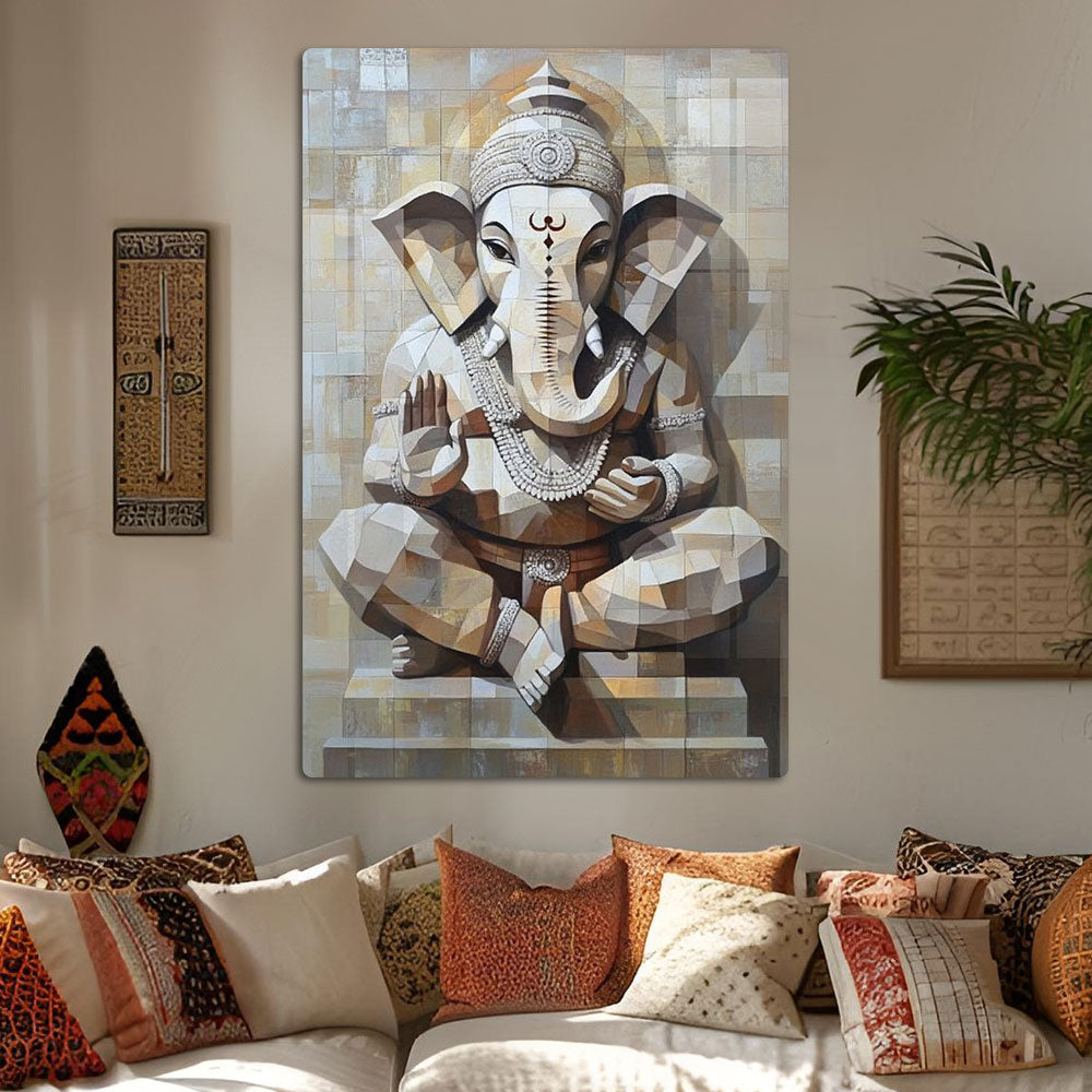 Abstract Ganesha Wall Art: A Modern and Divine Piece