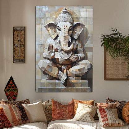 Abstract Ganesha Wall Art: A Modern and Divine Piece