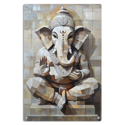 Abstract Ganesha Wall Art: A Modern and Divine Piece