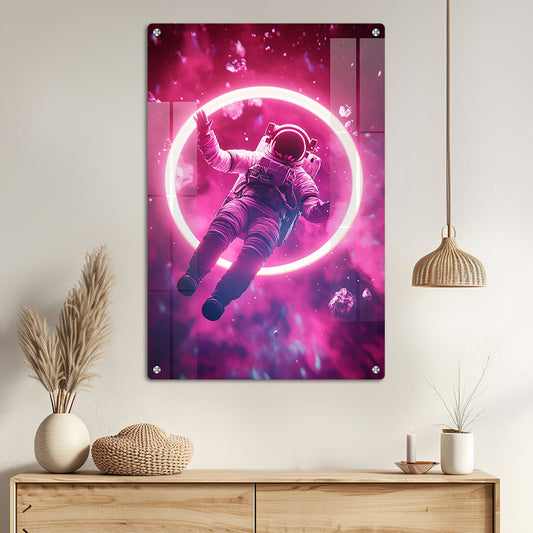 Abstract Astronaut Wall Art: A Modern and Cosmic Piece