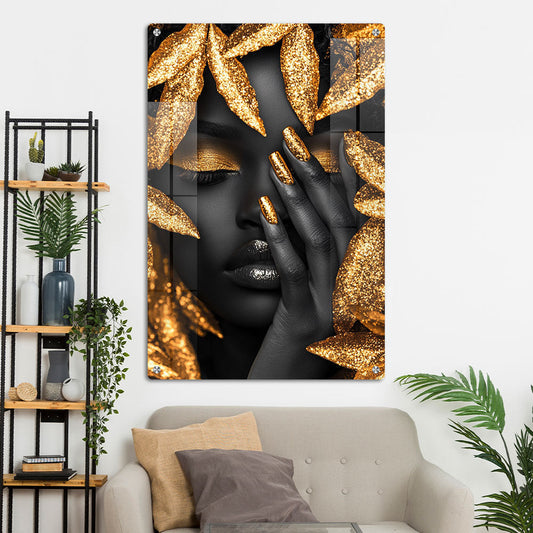 Abstract Black African Girl Wall Art: A Modern and Empowering Piece