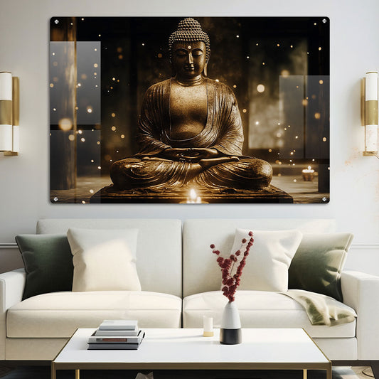 Abstract Buddha Meditation Wall Art: A Serene and Modern Piece