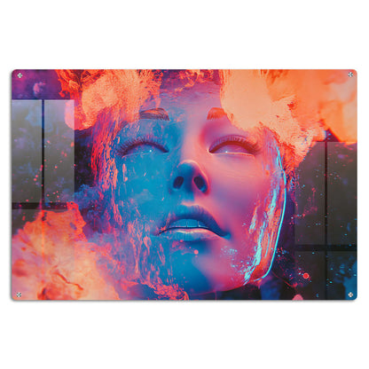 Abstract Colorful Face Wall Art: A Vibrant and Expressive Piece