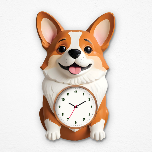 Unleash the Cuteness with the Adorable Puppy Cartoon Wall Clock!