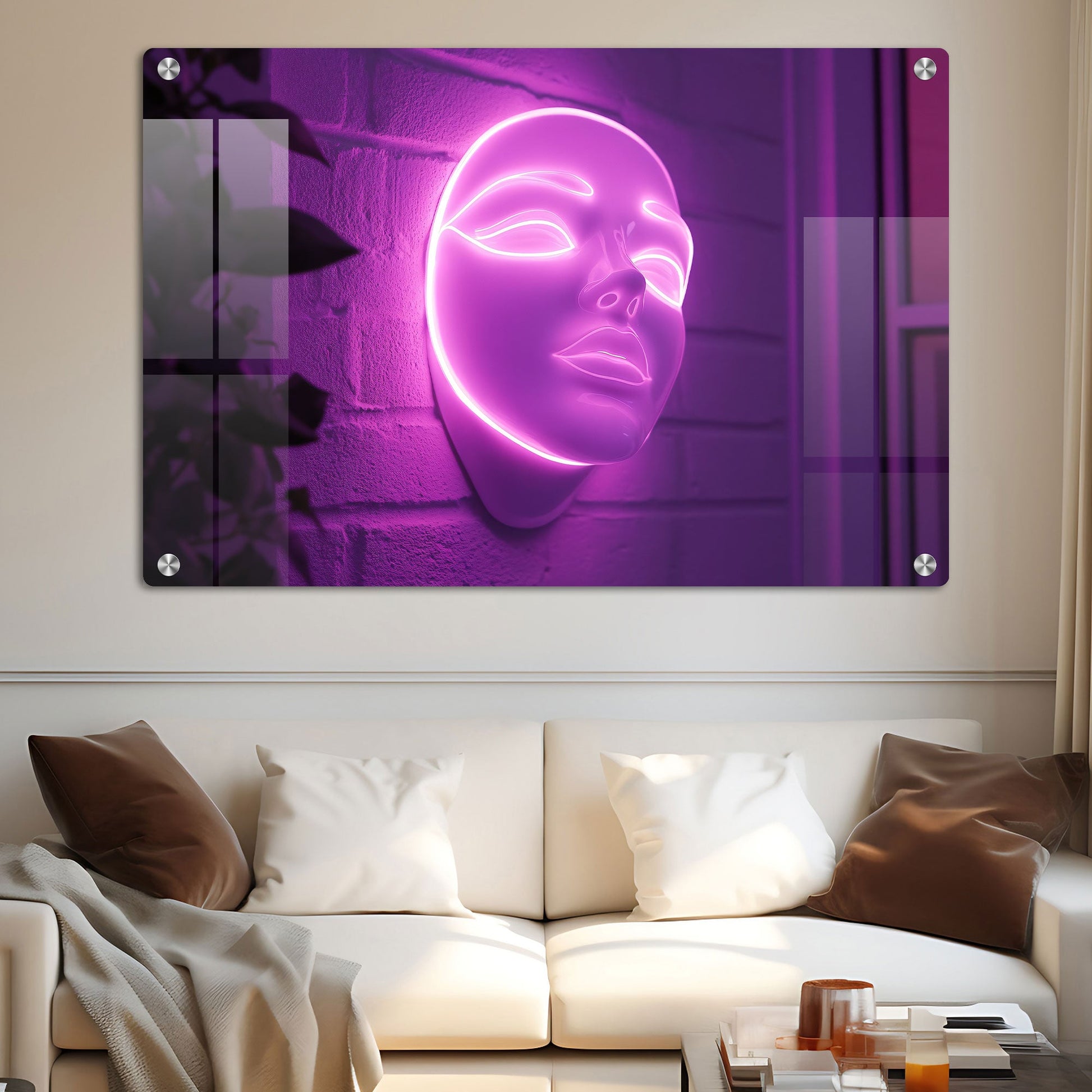 Abstract Face on Wall Art: A Modern and Intriguing Piece