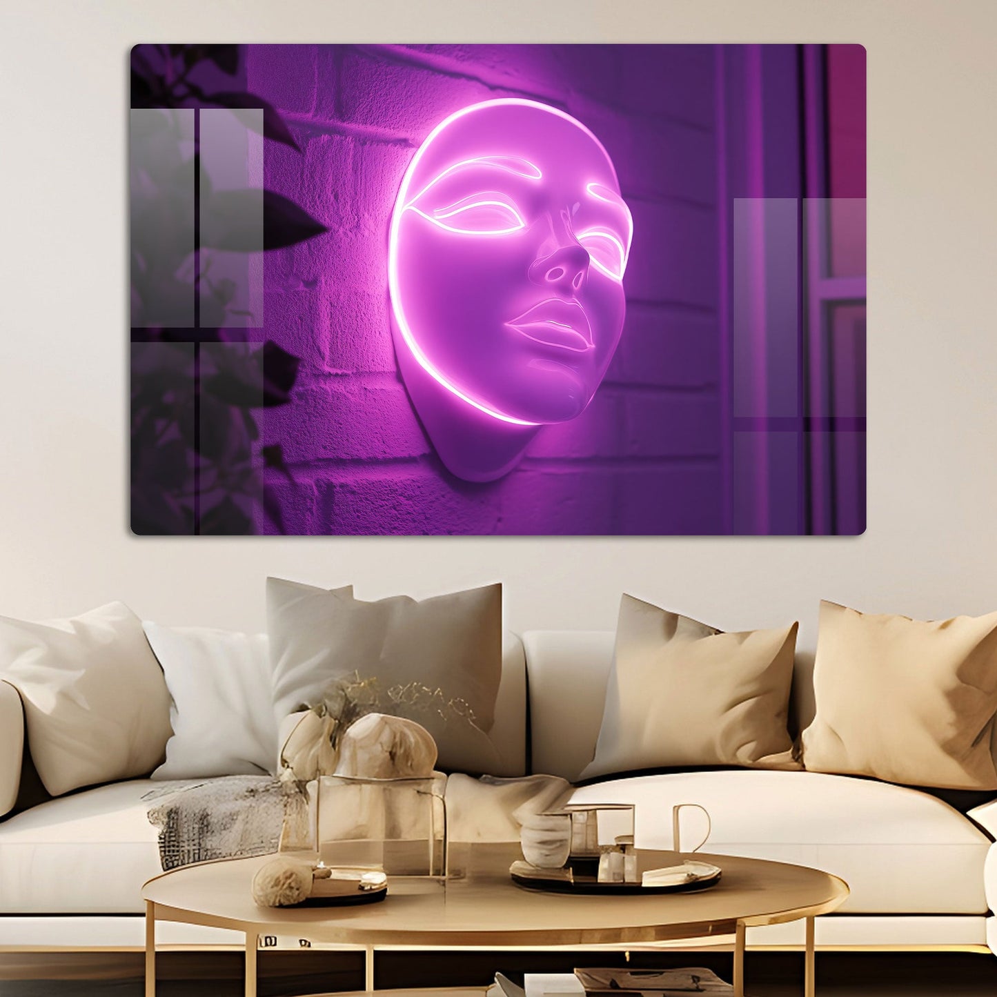 Abstract Face on Wall Art: A Modern and Intriguing Piece