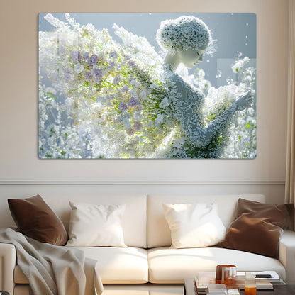 Abstract Floral Fairy Wall Art: A Whimsical and Dreamy Piece