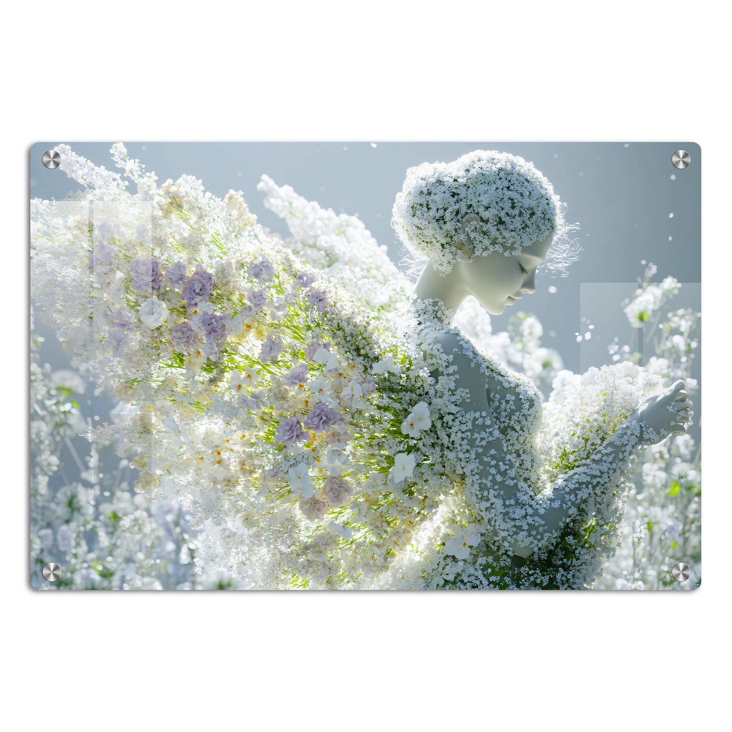 Abstract Floral Fairy Wall Art: A Whimsical and Dreamy Piece