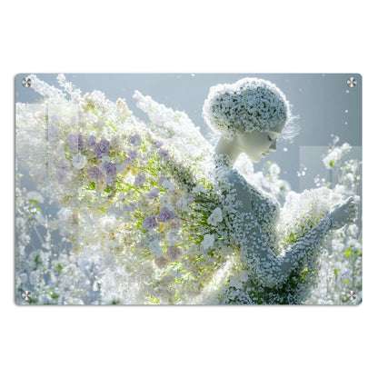 Abstract Floral Fairy Wall Art: A Whimsical and Dreamy Piece