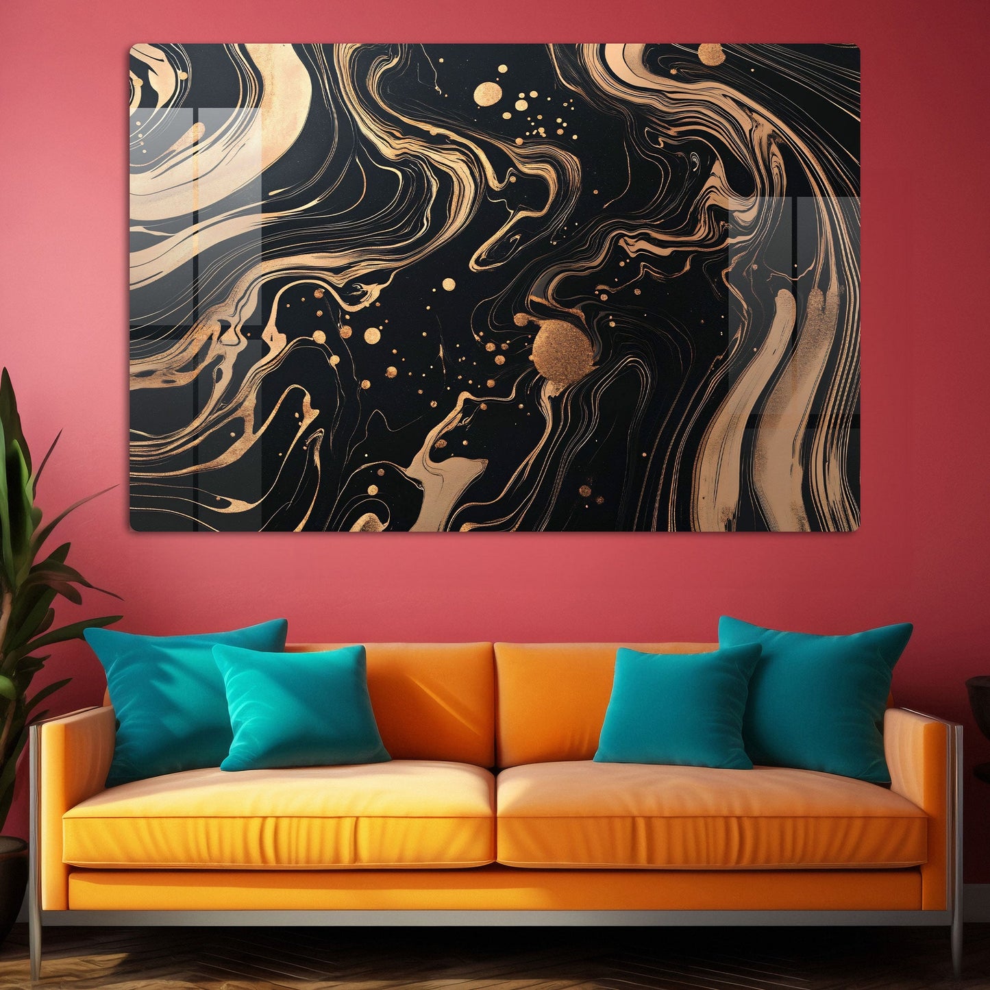Abstract Flow Wall Art: A Dynamic and Serene Piece