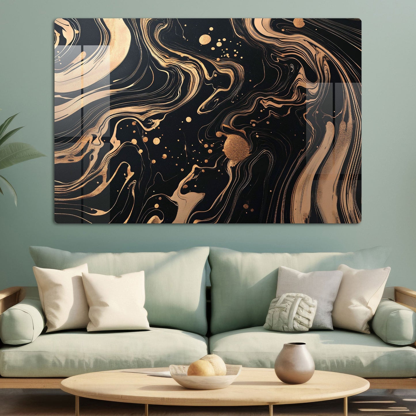 Abstract Flow Wall Art: A Dynamic and Serene Piece