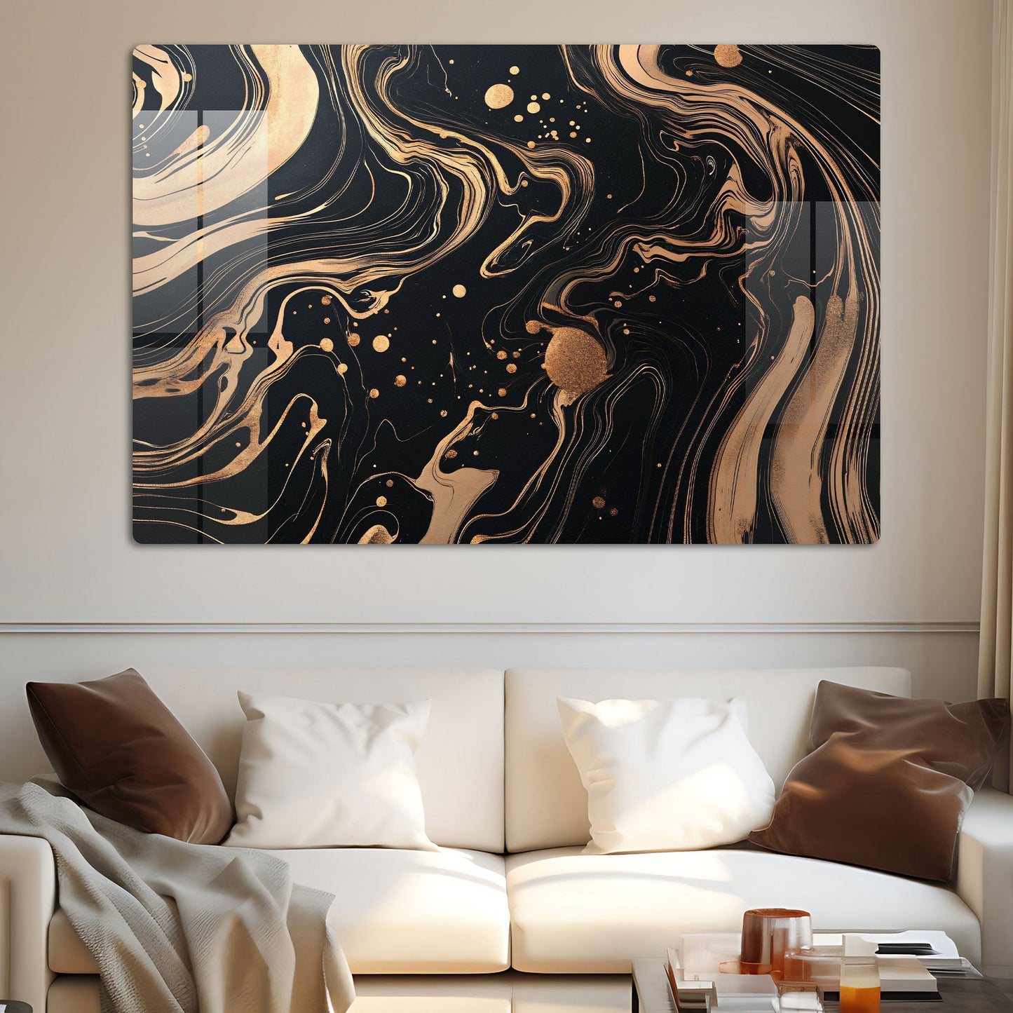 Abstract Flow Wall Art: A Dynamic and Serene Piece