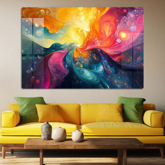 Abstract Flowing Wall Art: A Dynamic and Serene Piece