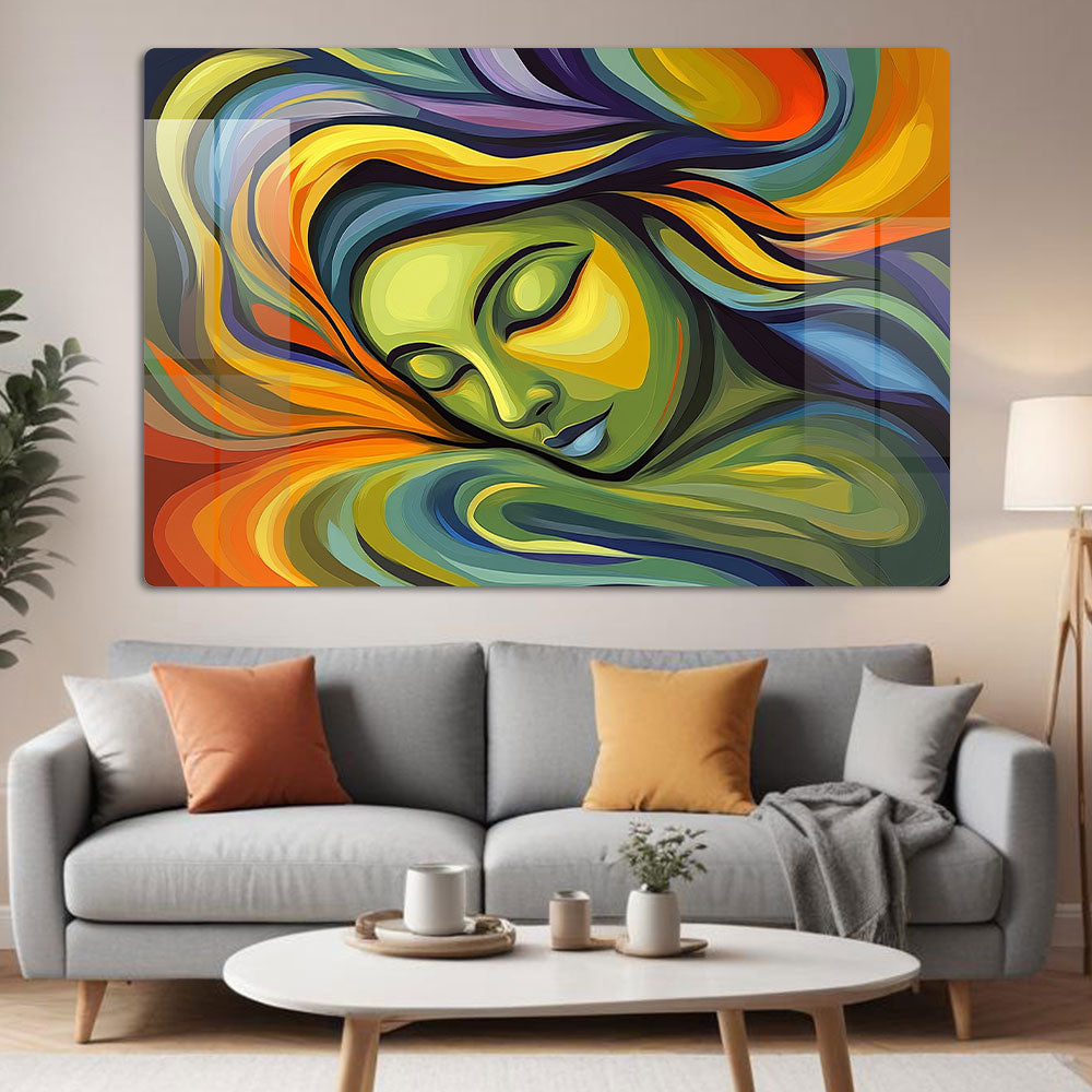 Abstract Flowing Faces Wall Art: A Dynamic and Expressive Piece
