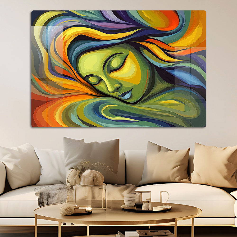 Abstract Flowing Faces Wall Art: A Dynamic and Expressive Piece
