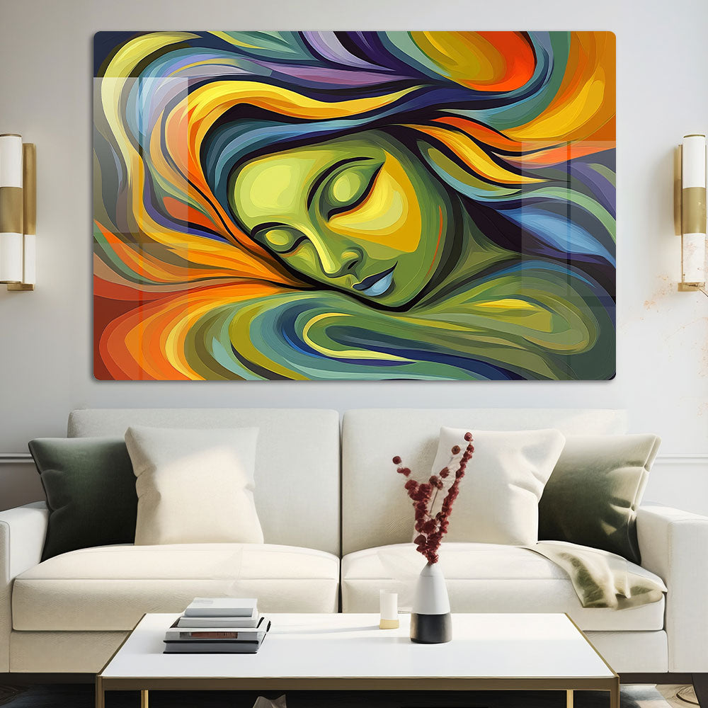 Abstract Flowing Faces Wall Art: A Dynamic and Expressive Piece