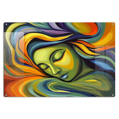 Abstract Flowing Faces Wall Art: A Dynamic and Expressive Piece