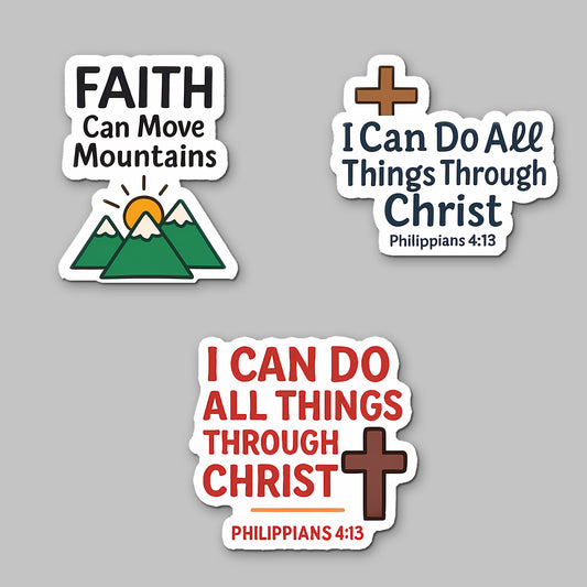 Christian Fridge Magnets | Set of 3 Inspirational Bible Verse & Scripture Acrylic Refrigerator Magnets | Faith-Based Home Decor & Gift Set | 4x3 Inch