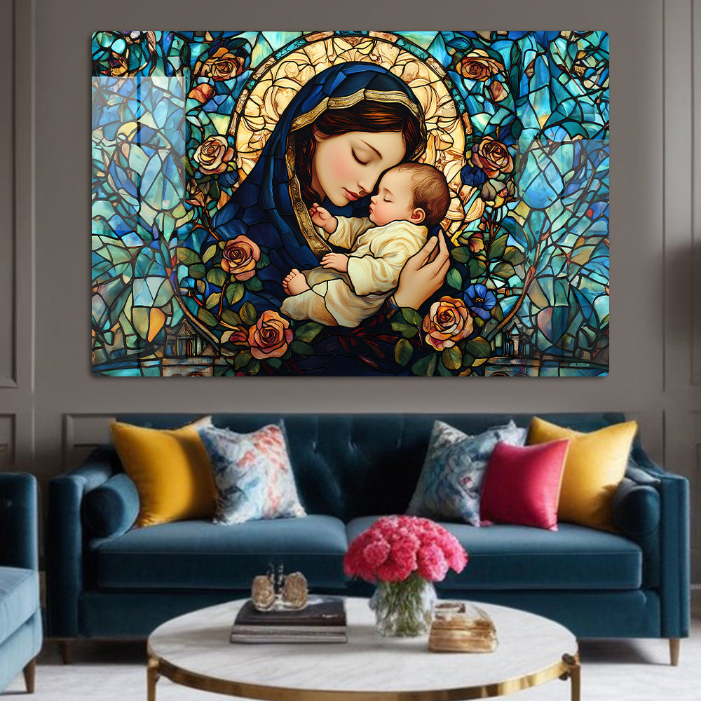 Elegant Serenity: Mother Mary Wall Art