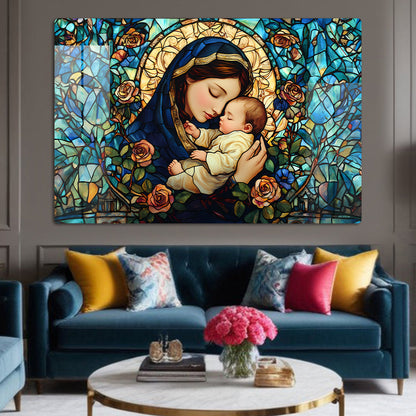 Elegant Serenity: Mother Mary Wall Art